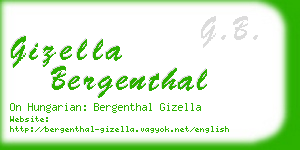 gizella bergenthal business card